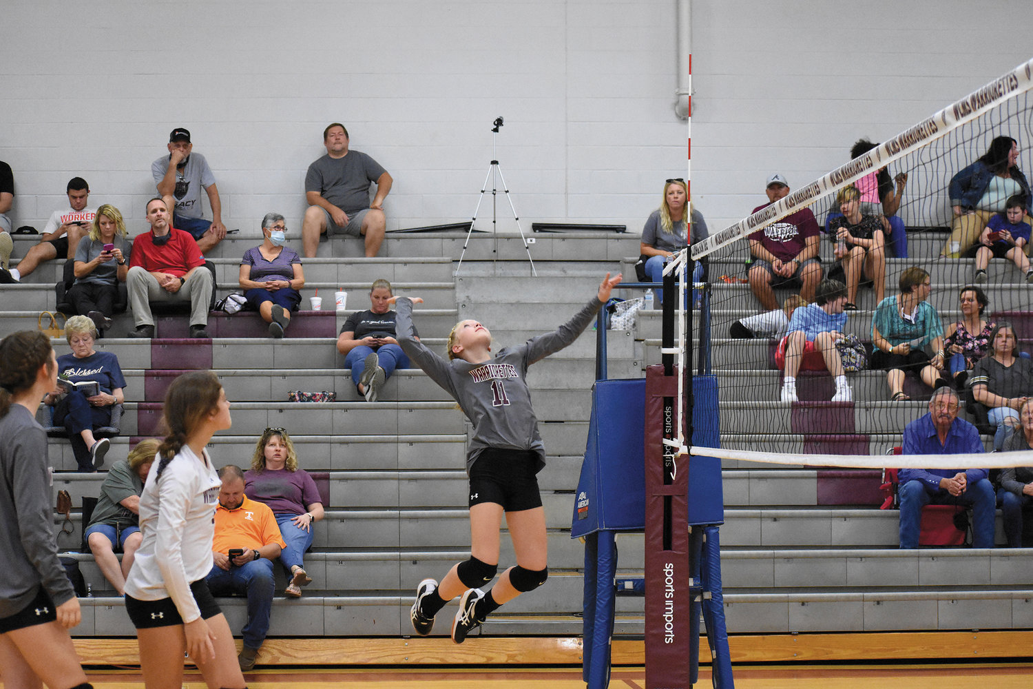 Lily Parker goes up for the ball against Upperman.